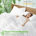 thumbnail image 4 of Sonoro Kate Luxury Cooling Bamboo Bed Sheet Set - Deep Pockets - 4 Piece, Queen, White, 4 of 7