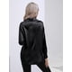 thumbnail image 5 of Blusa de mujer de satén de seda con cuello en V, elegante camisa holgada de manga larga, 5 of 6