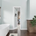 thumbnail image 2 of 32" x 80" Interior Toilet Bathroom Frosted Glass Door Slab Solid Manufactured Wood Prime Standard Door Without Hardware Kit, 2 of 9