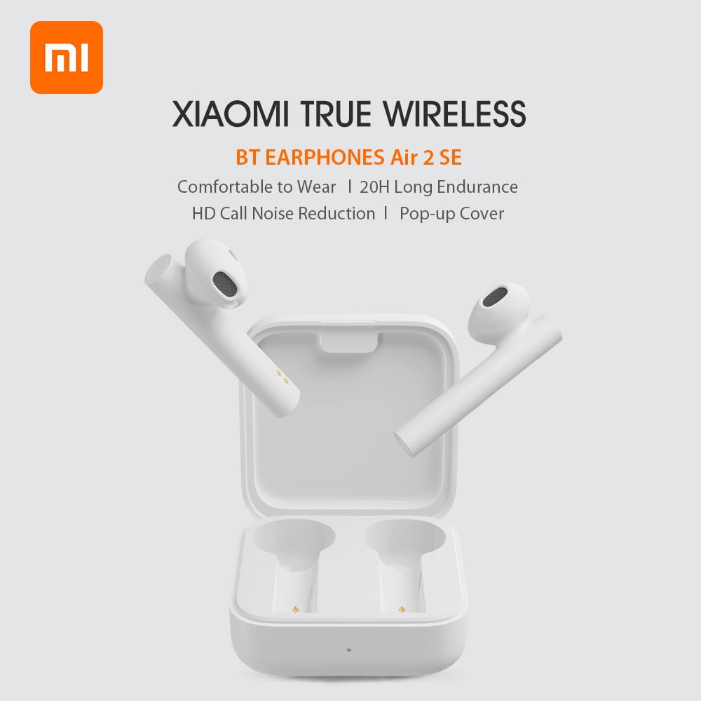 Xiaomi Mi Air2 SE TWS True Wireless Earphones BT 5.0 Pop-up Headset Sports Business Mini Earbuds 20H Music Time SBC AAC Dual Mic Tap Control For iOS Android Phone TWSEJ04WM
