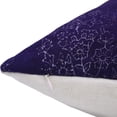 thumbnail image 3 of Fabdivine Block Print Throw Pillow Cover, 16x16 Inch Off White Linen Handmade Cushion Cover, Floral Print Boho Design Purple Pillow Cover for Sofa and Couch, 3 of 5