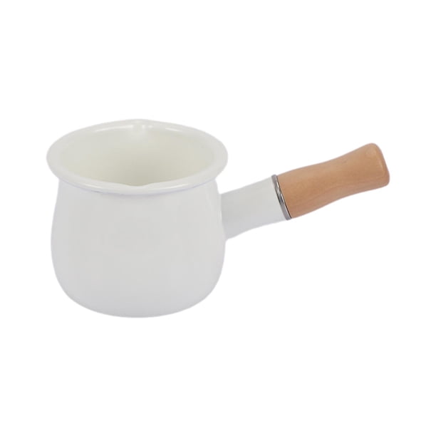 17 Mini Olla para , Olla pequeña, Olla para Sopa, pequeños Utensilios de Cocina Multiusos con Mango de Madera para Hacer té, Calentar Agua, Leche