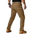 thumbnail image 4 of Dwelliawo Cargo Pants for Men Work Construction Tactical Hiking Pants Waterproof Lightweight Ripstop Pant with Pockets Brown S, 4 of 8