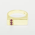 thumbnail image 2 of LBG British Made 9k Yellow Gold Natural Ruby Mens Band Ring - 25 size options - Size 6.25, 2 of 6