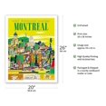 thumbnail image 2 of Visit Historical and Gay - Montreal Canada - Vintage Travel Poster by Roger Couillard c.1955 - Fine Art Matte Paper Print (Unframed) 20x26in, 2 of 4