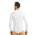 thumbnail image 2 of iiniim Men's Long Sleeve Zipper Front Romper Shirt One-Piece Bowtie Leotard Bodysuit, 2 of 7