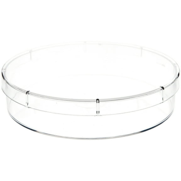 Pioneer Plastics 053C Clear Round Petri Dish Plastic Container, 4.6875" W x 1" H, Pack of 12