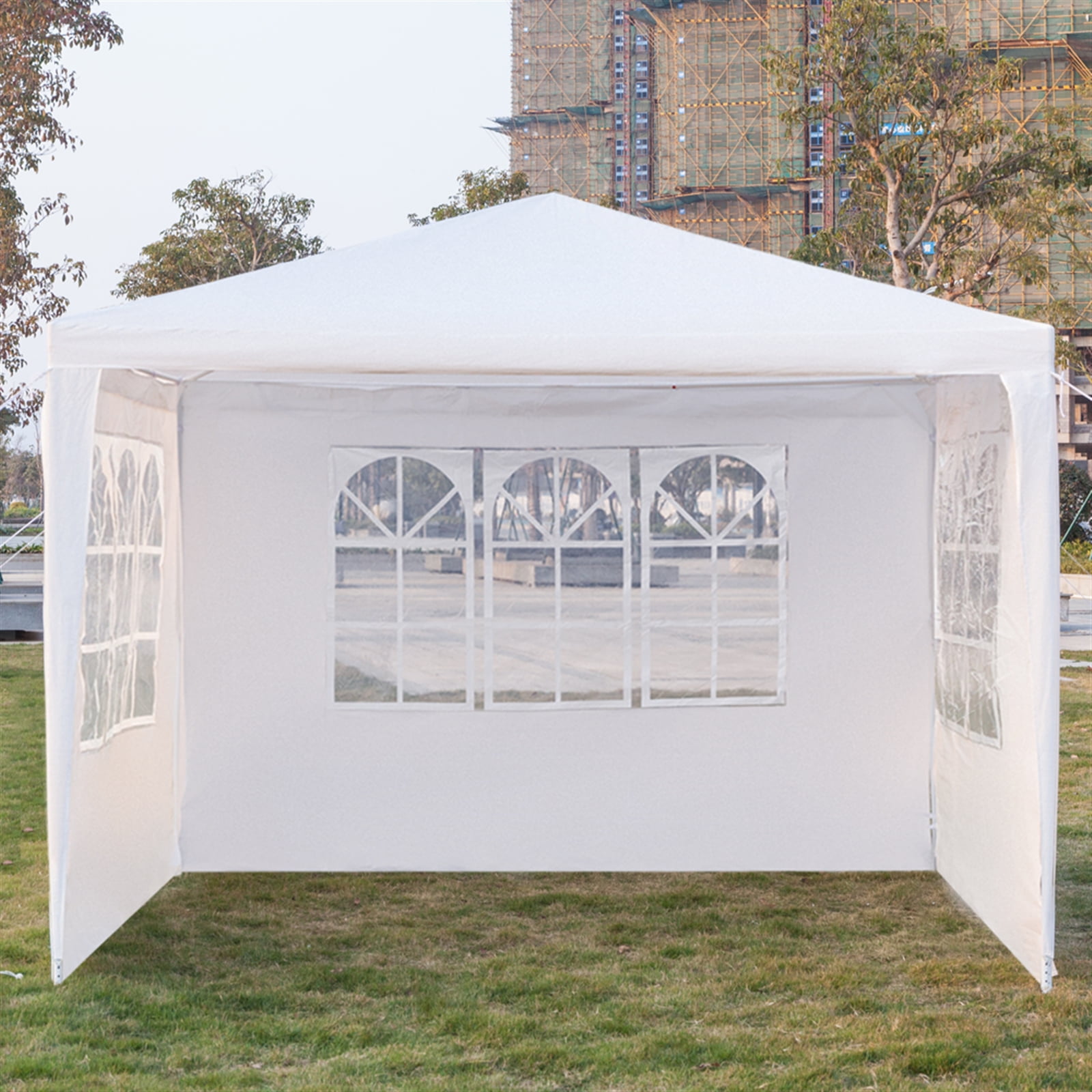 Lowestbest 10' x 10' Canopy Tents for Outside, Waterproof Three Sides Tents and Canopies for Wedding, Party, Commercial Event, White Lowestbest 10' x 10' Canopy Tents for Outside, Waterproof Three Sides Tents and Canopies for Wedding, Party, Commercial Event, White
