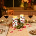 thumbnail image 6 of Vegetable Pattern Flameless Candles 2 PCS with Remote Realistic Moving Flame LED Tapered Pillar Set for Home Decor, 6 of 7