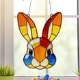 thumbnail image 1 of Easter Bunny Suncatcher Window Hanging | Stained Glass Style Acrylic Farm Ornament for Home Decor | Garden Window Decoration Gift for Easter and Spring, 1 of 7
