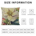thumbnail image 5 of COMIO  Vintage Flower Throw Pillow Covers Peony Rose Home Decorative Pillow Covers Retro Square Decorative Cushion Covers, White, 5 of 5