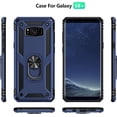 thumbnail image 2 of Samsung Galaxy S8 Case with HD Screen Protectors (NOT fit S8 Plus), FYBTO Military-Grade Metal Ring Holder Kickstand 15ft Drop Tested Shockproof Cover Case for Samsung Galaxy S8 (2017) Red, 2 of 5
