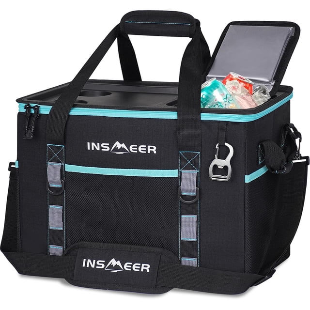 Enfriador INSMEER, 40 L, carcasa dura y blanda, portátil, 70 latas
