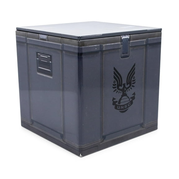 Robe Factory RBF-17156-C Halo UNSC Ammo Crate Tin Storage Box Cube Organizer with Lid | 4 Inches