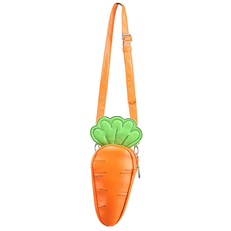 Leather Rabbit with Carrot Coin Purse with strap