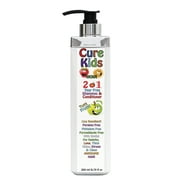 Cure Kids Wow Naturally Prevent Head Lice Repel 2 in1 Fruity Daily Shampoo & Conditioner Free of sulfates Paraben & Toxins/No Tears Cleanse Moisturize Detangler safe for scalp 8 fl oz