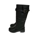 thumbnail image 4 of Fesfesfes Riding Boots For Women Winter Vintage Buckle Strap Cowboy Boots for Women Slip On Retro Ladies Footwear Shoes US:9.5(43), 4 of 5