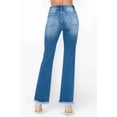 thumbnail image 5 of Raw Hem Distressed High Rise Bootcut Jeans, 5 of 11