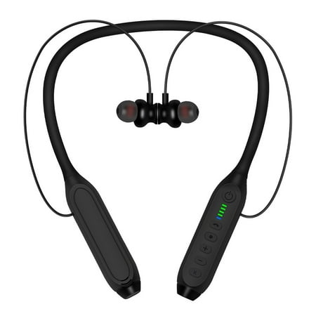 RBCKVXZ Bluetooth Sport Headphones Sports Wireless High-Power Bluetooth Earphones Neck-Mounted Earphones Stereo Earbuds Earphone Headset for Work Travel Birthday Gifts Black