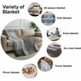 thumbnail image 5 of Flannel Fleece Throw Blanket Brown Gray Gradient Color Block Lightweight Soft Plush Blankets,Abstract Oil Painting Art Cozy Warm Throw Blanket for Couch Sofa Bed Car Office 40x50in, 5 of 9