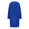 thumbnail image 5 of Usmixi Holiday 2 Piece Outfits for Women Winter Plush Loungewear Sets for Women Casual Solid Cardigan and Bodycon Dress Matching Set with Tie Soft Fleece Homewear Lounge Set up to 60% off, 5 of 6