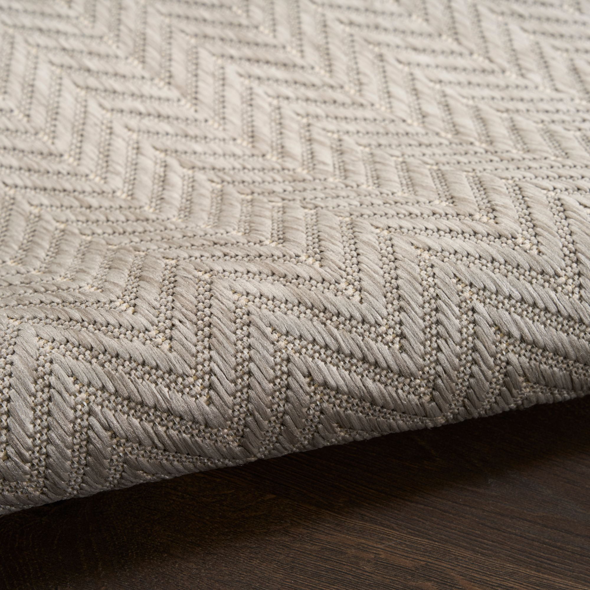 Nourison Horizon Indoor/Outdoor 6' x 9' Grey Modern Rug