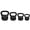 Black/Black (50 lbs), variant on BalanceFrom Set of 3 Vinyl Kettlebell with 5-, 10-, and 15-Pound Weights