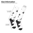 thumbnail image 2 of Sigee Monochrome Flying Ravens for Socks for Men Women Socks Stocking Compression Socks, 2 of 6