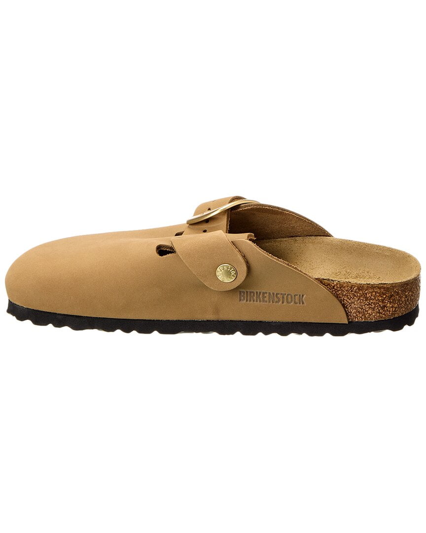 Birkenstock Boston Big Buckle Narrow Leather Clog, 36, Green