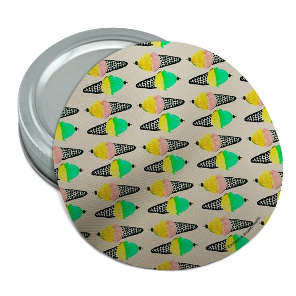 Ice Cream Cones Pattern Round Rubber Non-Slip Jar Gripper Lid Opener