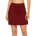 thumbnail image 4 of WREESH Women's Mini Tennis Skirt 2025 Athletic Skorts with Pockets Summer Workout Outfits Wine, 4 of 9