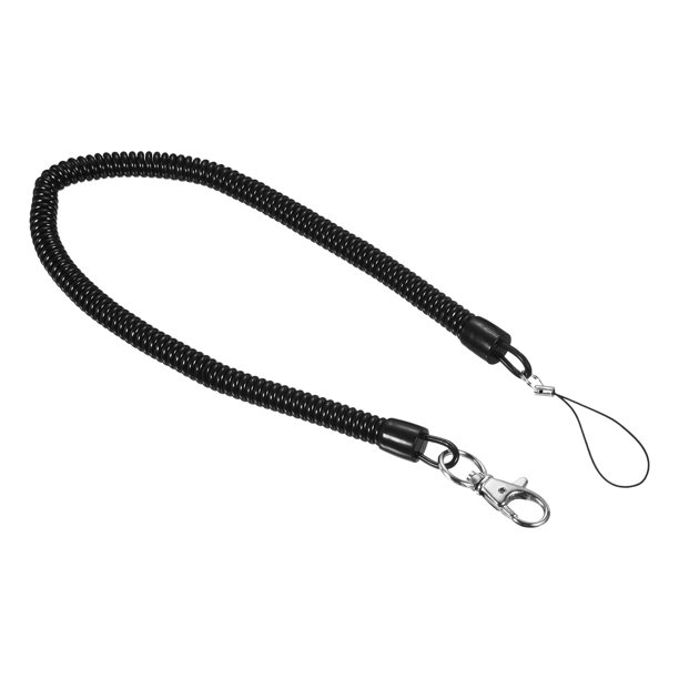 Uxcell Retractable Coil Spring Keychain Clasp with Key Ring 460mm, 1