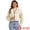 Beige, variant on Women's Fuzzy Fleece Jacket Faux Fur Button Winter Outerwear Short Coat M Black
