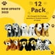 thumbnail image 2 of Cachorros de peluche novedosos Plush Dogs 4E's, paquete de 12 unidades de 13 cm para niños, 2 of 8
