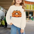 thumbnail image 4 of Kids Halloween Crewneck Sweatshirt Boys Pumpkin Graphic Oversized Sweaters, 4 of 4