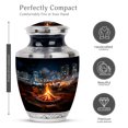 thumbnail image 2 of MUKTIVE Campfire Urn for Adult Human Male - Large Urns for Ashes for Women - Cremation Urn for Ashes - 10 Inch Decorative Urns for Cremated Father, 2 of 7