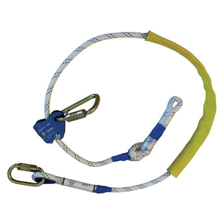 6 ft. x 1/2 in. Adjustfor work positioning rope safety lanyard for ...