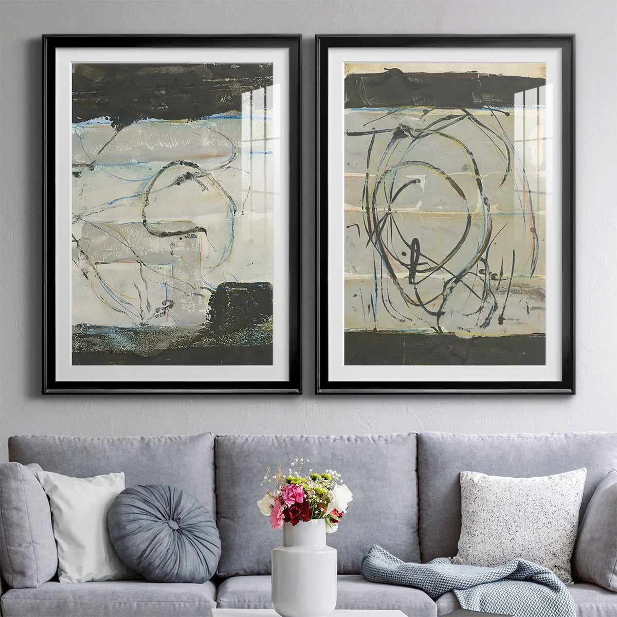 Wexford Home Continuing Energy I Premium Framed Print, 22.5" x 30.5" - Ready to Hang, Black (Set of 2)