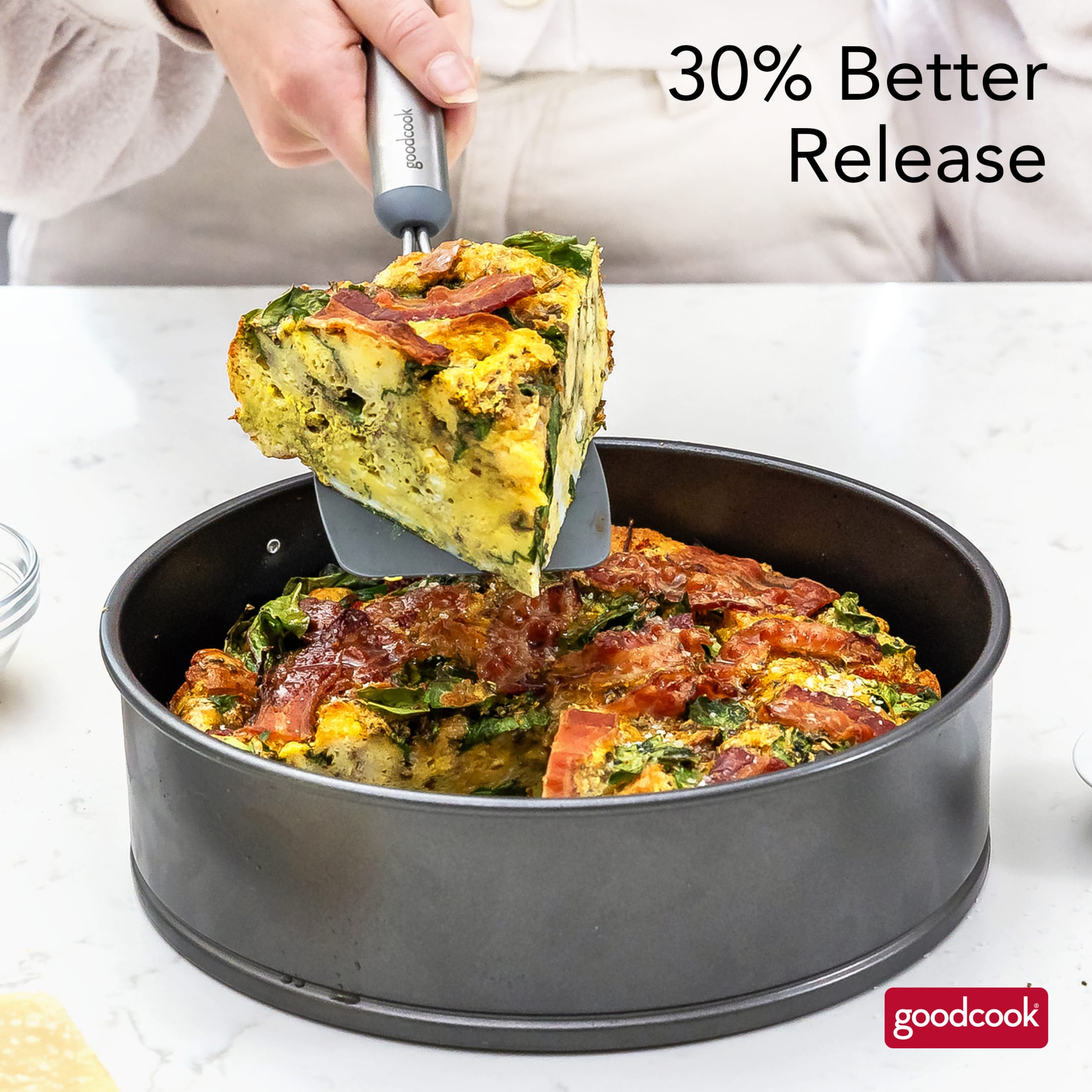 (2 pack) GoodCook PRO Nonstick Steel Springform Pan, 9", Gray