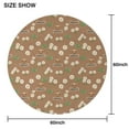 thumbnail image 6 of Brown Highland Cow Flower Grass Pattern Round Tablecloth 60"x60",Wrinkle Wipeable Table Cloth for Kitchen Dining Room Picnic Patio Party, 6 of 6