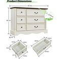 thumbnail image 3 of ZBOM 6 Drawer Dresser, Farmhouse Style Chest of Drawers with Charging Station, Modern Storage Dresser Organizer TV Cabinet for Bedroom, Living Room, Hallway, 3 of 9