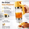 thumbnail image 4 of Honey Dispenser No Drip with Base, 12oz Upgraded Glass Jar & Mess Free Handle 2026 Boutique Kitchen Tool, Syrup Container for Coffee, Tea & Pancakes (Black), 4 of 7