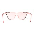 thumbnail image 4 of Womens Square Gothic Geometric Cat Eye Plastic Fashion Sunglasses All Pink, 4 of 4