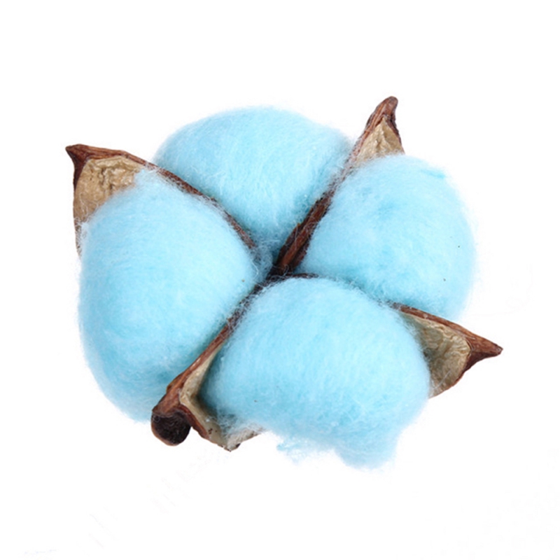 10Pcs Natural Cotton Balls Dry Flower Plants Artificial Flowers