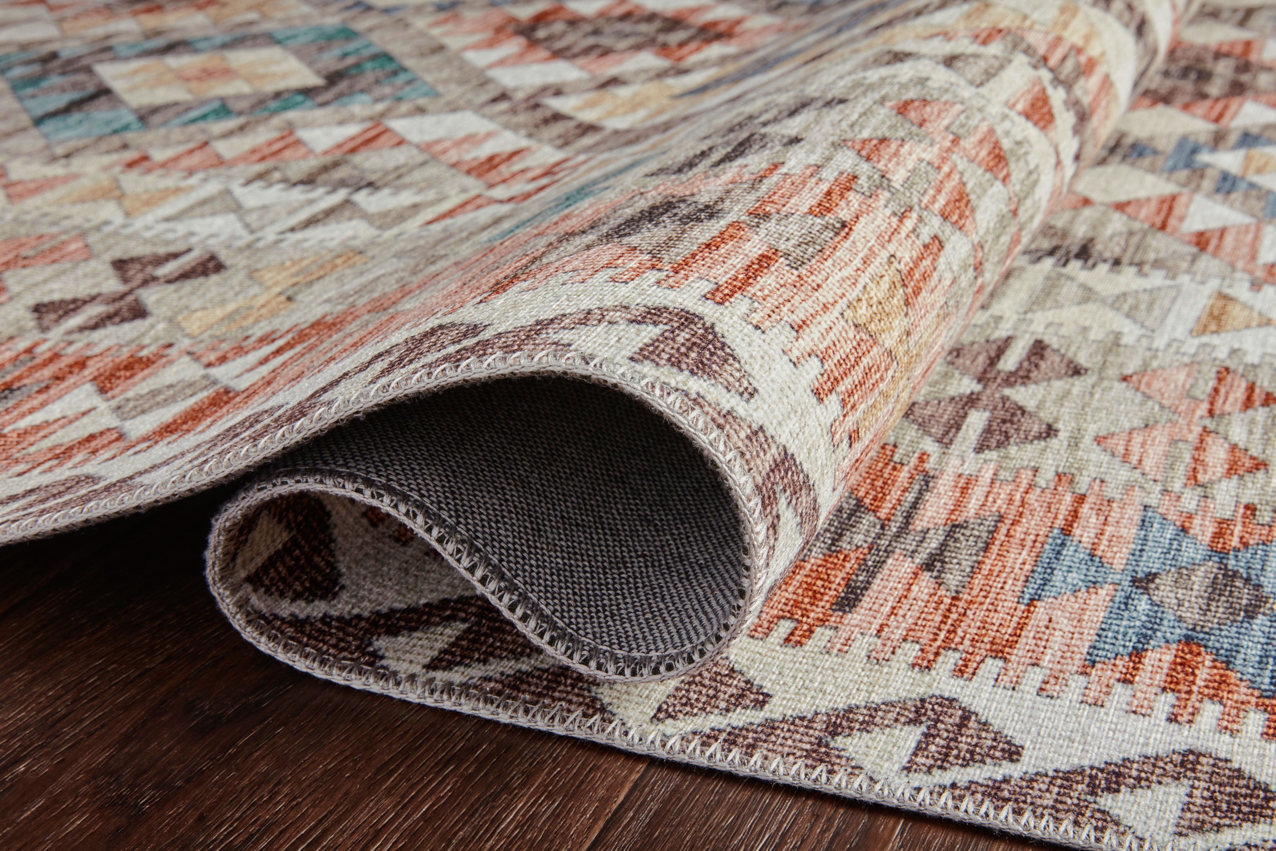 Turkish & Persian Kilim-Style Zion Ivory, Multi 18" x 18" Sample Area Rug