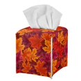 thumbnail image 2 of Renewold Waterproof Square Tissue Box Holder for Thanksgiving Decorations Fashion Fall Maple Leaves Tissue Organizer Home Office Cars PU Leather Tissue Paper Cover, 2 of 5