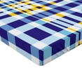 thumbnail image 2 of Ambesonne Yellow and Blue Fitted Sheet, Scottish Tartan, Twin XL Size, Pale Violet Blue, 2 of 3