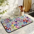 thumbnail image 3 of Washable Rubber Daisy Cute Floral Dish Drying Mats for Kitchen Counter Home Large Coffee Bar Pad Accessories and Decor for Utensils Stemware 19.5''x12'', 3 of 7