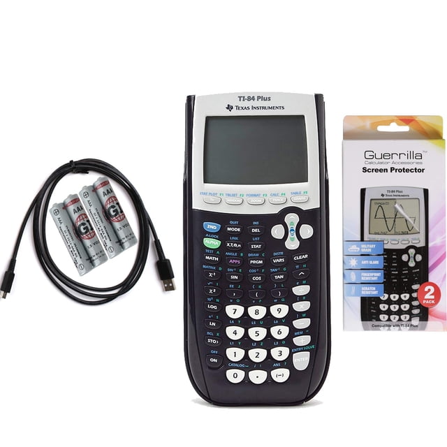 Calculadora gráfica Texas Instruments TI-84 Plus con protector de pantalla