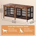 thumbnail image 6 of TIME RAY 78 Inch Dog Crate Furniture for Large Dog,Wood Dog Kennel Furniture Indoor with Removable Divider,Dog Cage Furniture as TV Stand,Brown, 6 of 7